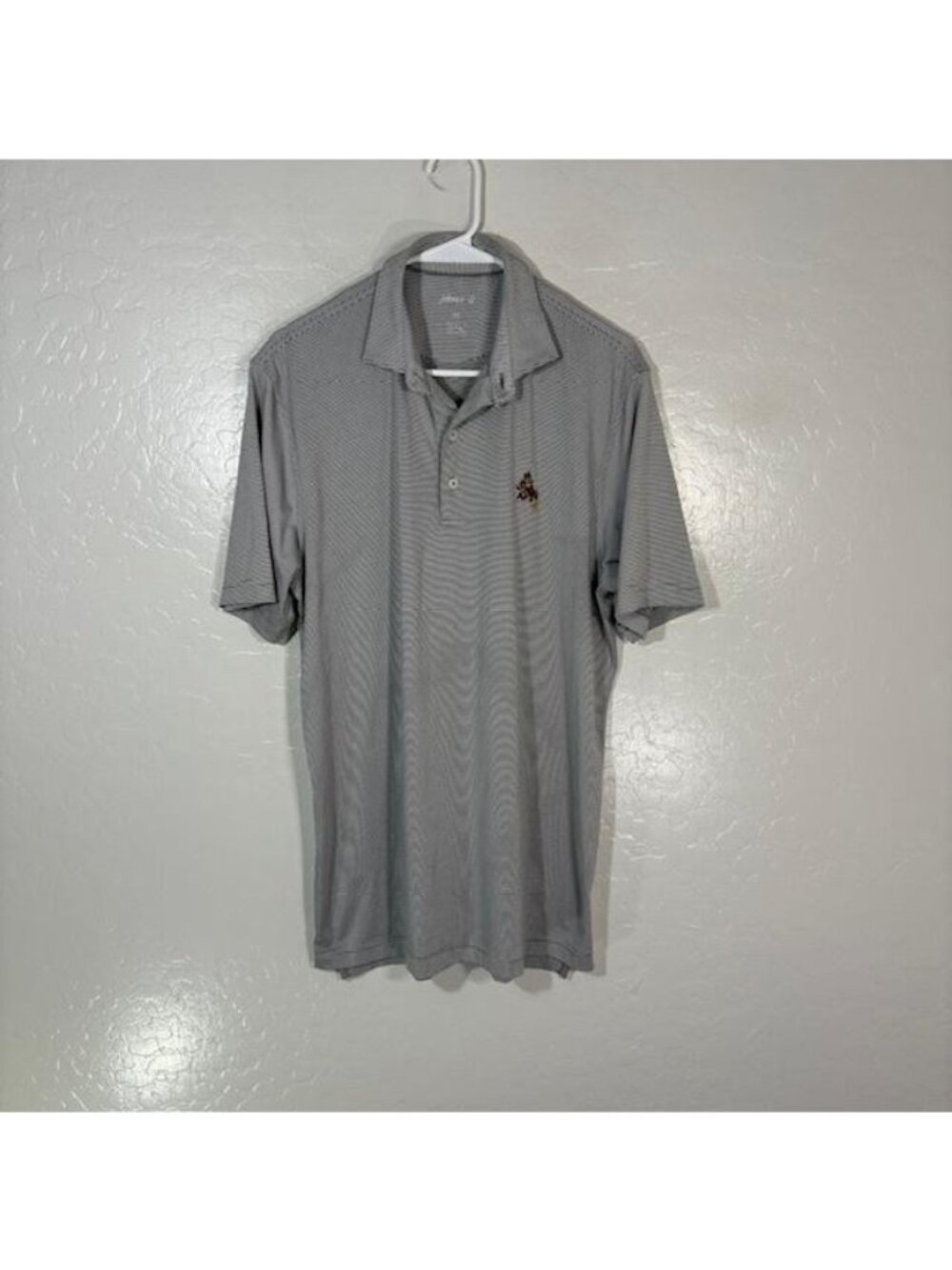 Arizona State Sun Devils Shirt Mens Medium Gray NCAA Basketball Johnnie-O Polo